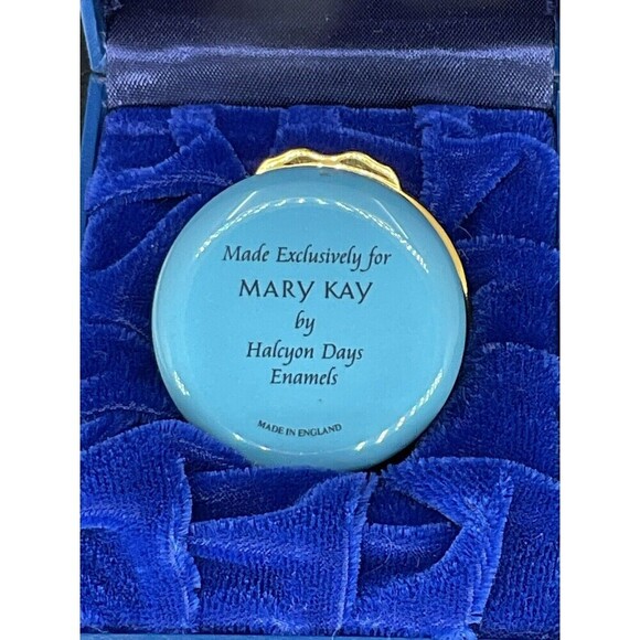 2000 Halcyon Days Enamels Trinket Box England - The Golden Rule Angels Mary Kay - Picture 4 of 8